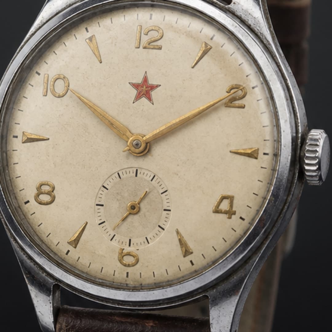 Механические часы 1962 года с кремовым циферблатом — фото 3